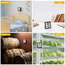 3 Pieces Digital Hygrometer Indoor Thermometer Humidity Meter with Accurate Temperature and Humidity Monitor for House, Baby Room, Office, Greenhouse, Cellar (Black)