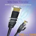 Cat 6 Ethernet Cable 1FT 10Pack, Cat6 Ethernet Patch Cable 10Gbps, High-Speed UTP Cat6 Network Cable Pure Copper, Cat 6 Cable for Home and Office Network, Black