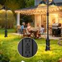 360°Motion Sensor Outdoor Post Lights with GFCI Outlet 2-Head,4 Modes Dusk to Dawn Lamp Post Light Fixture,Waterproof Aluminum Outside Light Posts Outdoor Lighting for Yard Garden Driveway,Hardwired