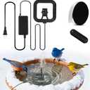 55w Bird Bath Heater with Fountain for Outdoors in Winter Submersible Bird Bath Deicer Pond Deicer with Thermostatically Control Tape Cord Cover for Chicken Livestock Garden Anti Freezing