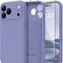 Magnetic for iPhone 17 Pro Max Case, Compatible with MagSafe, [Full Camera Protection][Screen Protector] Silicone Shockproof Protective Phone Case for iPhone 17 Pro Max 6.9", Lavender Gray