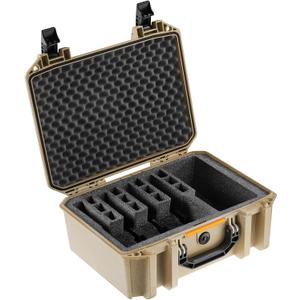 Pelican Vault Multi-Pistol Custom Cut Foam Case (From the Custom Case Center) (Desert Tan)