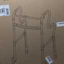 Walkers for Seniors, Folding Walker, Narrow Walkers for Small Spaces, Standard Walker Height Adjustable, Front Wheeled Rolling Walker, Upright Mobility Aid for Seniors and Handicap, Up to 300 Pounds