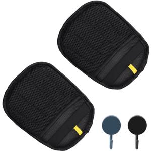 Lyreh 2pcs Pet Hair Removal Gloves, Portable Electrostatic Cat & Dog Grooming Gloves with 2 Hooks Practical Pet Hair Remover Lint Mitt Suitable for Car Seats Carpets Clothes Furniture Cleaning