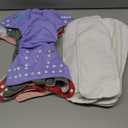 ALVABABY 6 Pack Cloth Diaper with 12 Inserts One Size Adjustable Washable Reusable Diaper Cover for Baby Girls and Boys