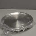 Bakpoco 10-inch Stainless Steel Plates Set, Non-toxic Unbreakable Metal Dishes Plates for kids Toddlers, Lightweight Camping Food Tray, Dishwasher & Oven Safe (Silver - Flat, 10" Round - 6 Packs)