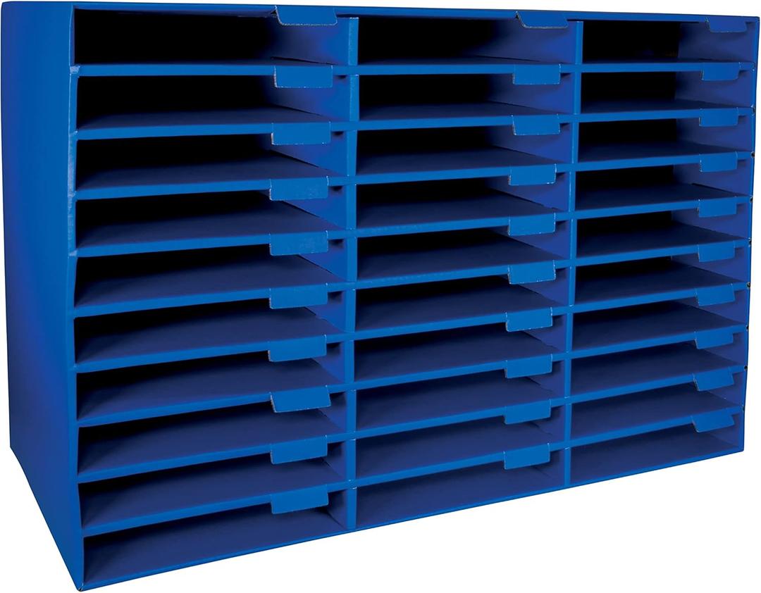 Pacon Classroom Keepers 30-Slot Mailbox, Blue (001318)