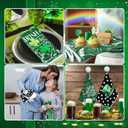 Mixweer 6 Pcs St. Patrick's Day Kitchen Towel Vintage Lucky Shamrock Clover Dish Towel Retro Watercolor White Polka Dot St Patricks Day Hand Towels for Bathroom Home Absorbent Tea Towel, 16 x 24 Inch