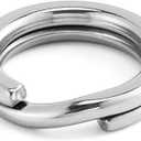 Alwonder 100-Pack Fishing Split Rings Stainless Steel Lure Rings, 9-400LB Hyper Wire Fishing Ring Heavy Duty Flattened Freshwater Saltwater Terminal Tackles Lure Solid Snap Ring Connectors