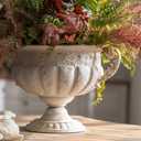 Europe Retro Distessed White Metal Vase for Room and Home Decoration and Iron Handicrafts Item Roman Style Decorative Vase