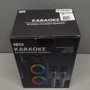 Bluetooth Speaker with 2 Rechargeable Wireless Microphone - Portable Party Speaker with Colorful Lights - Floorstanding Speakers Support TWS/AUX/USB/TF Card Ideal for Party,Home,Camping