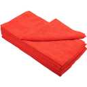 Global Industrial 16" x 16" 300 GSM Microfiber Cleaning Cloths, Red, 12 Cloths/Pack, for All Janitorial, Food Service and General Purpose Applications