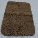 Beige Bathroom Rugs  Absorbent and Washable Bath Mat, Non-Slip, Thick Soft Chenille Bath Rugs for Bathroom Floor, Shower, Sink - 17" x 24"