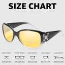 Myiaur Night Vision Driving Glasses for Women, Polarized Yellow Lens Nighttime Glasses for Glare Reduction
