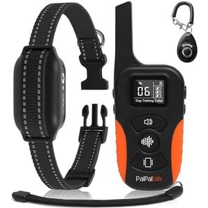 PaiPaitek No Shock Dog Training Collar with Remote 3300ft Range, Strong Vibrating Dog Collar Beep and Vibrate Only, Waterproof & Rechargeable Vibration Collar for Small Medium Large Dogs - No Prongs
