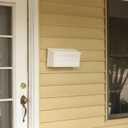 Architectural Mailboxes Windsor Wall-Mounted Mailbox for Outside, Rust-Proof Plastic Small Mail Box, White