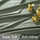 MIULEE Sage Green Velvet Curtains 84 inches 2 Panels - Pinch Pleat Luxury Room Darkening Window Drapes for Bedroom Living Room Blackout Thermal Insulated Super Soft, Back Tab Rod Pocket, W52 x L84