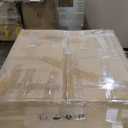 47-Inch Rustic Farmhouse Dining Table for 4, Solid Dark-Wood Round Kitchen Table, Large Dining Room Tables, O-Shape Base, Easy Assembly, for Dining Room, Caf, Apartment (Black)