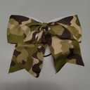 BBTDIN Camouflage Hair Clip, Green Tye Dye Ponytail Holder Bow for Girls's Daily Wear, Military Theme Party, Team Cheer Competitions, High School Practice, Hair Securing, 7.87 Inches