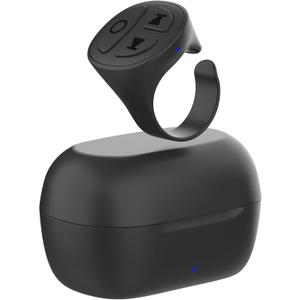 TikTok Scrolling Ring, Bluetooth Camera Remote Control, Scrolling Ring for iPhone,TIK Tok, iPad, Android (Graphite Black)