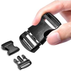3pcs 1" Plastic Buckles for Strap Replacement, Quick Side Release Buckles Outdoor Camping Backpack Clip Buckle Clips for Dog Collar Nylon Webbing Belt Buckle Dual Adjustable