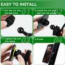 Golf Cart Phone Holder - Magnetic Phone Mount for MagSafe & Universal Phones, 360 Adjustable, Fits EZGO & More, Ideal Golf Gift for Men & Women (Black)