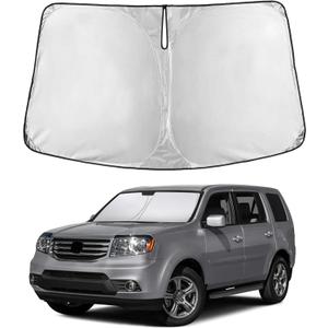 EcoNour Windshield Sunshade Compatible for Honda Pilot 2009-2013 2014 2015, Sun Visor for Front Windshield & Window Sun Shade Cover, UV Heat Blocker & Protector, Car Accessories