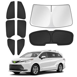 Canvcle Sunshades for 2021-2025 2026 Toyota Sienna Accessories Windshield Sun Shade Side Rear Window Shade Cover Sun Visor Shield Privacy Protection for Camping Keep Vehicle Cool Black 8PCS