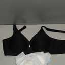 LUCKMEEY Bras for Women No Underwire Wireless Bras - Seamless Push Up Full Coverage Bralettes Comfortable Everyday Bra (Medium, Truffle Black)