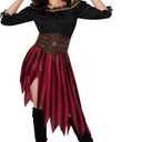 Spooktacular Creations Plus Size Pirate Costume Women Halloween Costumes with Pirate Hat for Halloween Cosplay Parties (Medium)