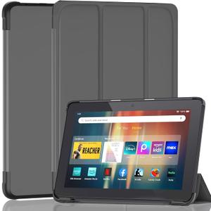 All-New 8inTablet Case, Smart Trifold Stand Case with Hard PC Back and Auto Wake/Sleep Incompatible with TCL Sony, Gray
