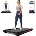 Walking Pad Under Desk Treadmill, 2.5HP Quiet Brushless Small Treadmill for Home and Office, Compact Portable Walking pad with Remote & App Control for Walking and Jogging