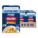 BARILLA Gluten Free Penne Pasta, 12 Ounce (8 Boxes) - Non-GMO Gluten Free Pasta Made with 2 Ingredients BB 02/02/28