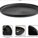 Kate and Laurel Stovring Round Modern Decorative Tray; 17 Inch Diameter; Black; Contemporary Serving Tray for Use as Entryway Catch-All or Coffee Table Tray