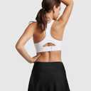 FitsT4 Sports Womens High Waisted 13" Mini Swim Skirts with Pockets Tummy Control Bathing Suit Skirt Bottoms for Women (L)