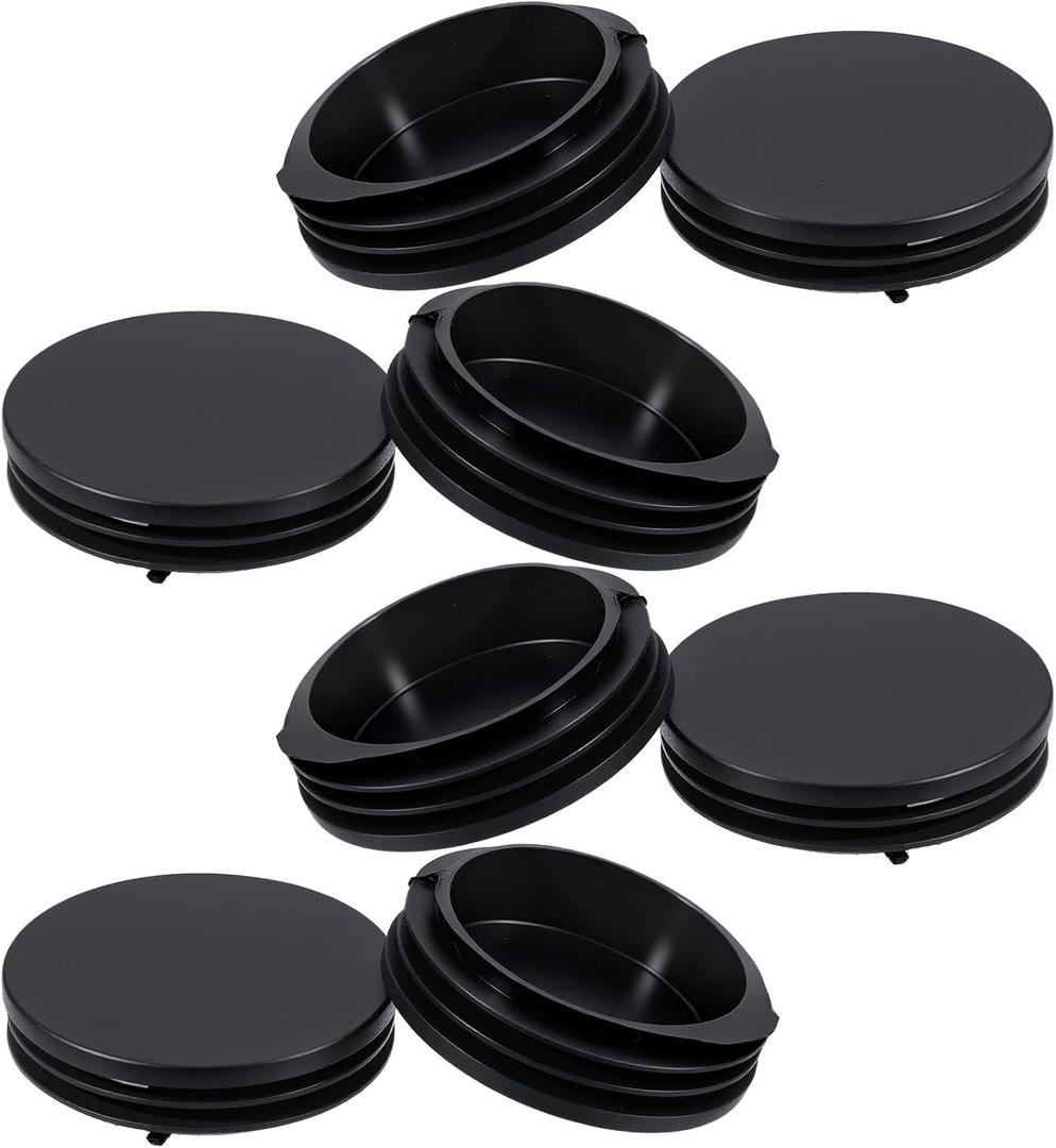 8Pcs Rubber Plug, Round Plastic Cap, Plastic Plugs for Round Holes Pipe Caps, Hardware Plugs End Caps for Rounds Metal Tube or Car Wiring Furniture