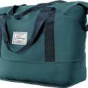 Trifabricy Travel Duffel Bag - Large Shoulder Weekender Overnight Bag, Carry on Bags with Wet Pocket, Waterproof Expandable Duffel Bags with Trolley Sleeve, Sports Tote Gym for Women, Peacock blue