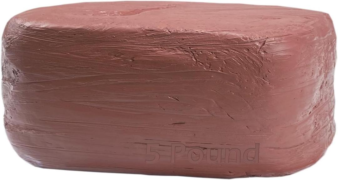 ReArt Natural Air-Dry Clay 5lbs, for Sculpting, Wheel Throwing, Hand Building, All-Purpose Modeling Clay 5lbs for Sculpting (Terracotta 5LBs)