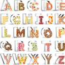 FUSOTO 26PCS Alphabet Letters Cookie Cutters Set, DIY Alphabet Cake&Cookie, Stainless Steel Cookie Cutters for Baking, Letters Shaped Baking Tool for Homemaking Biscuits, Cookie, Dough
