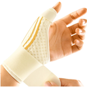 FREETOO Stable Thumb Wrist Brace Right Hand or Left Hand for Carpal Tunnel, Trigger Thumb Spica Splint for De Quervains Tenosynovitis, Thumb Stabilizer for Arthritis, CMC MCP Pain,Sprain, Beige Left S