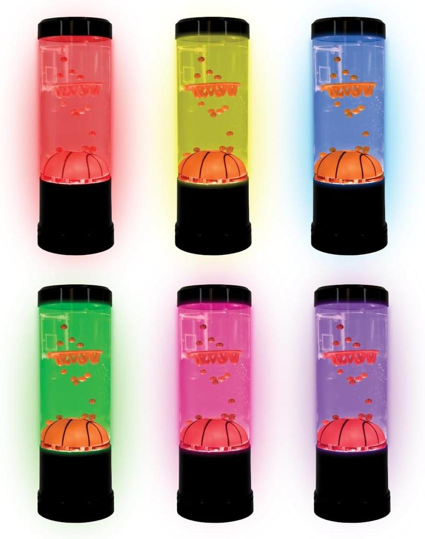 Basketball Motion Lamp with Color-Changing Light, LED Water Mood Lamp for Kids, Floating Basketball Decor, Night Light, Sports Room Decoration