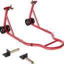 SPECSTAR Motorcycle Stand, 441 Lbs Capacity Rear Wheel Lift with U+L Adjustable Swingarm Spool, Heavy Duty Paddock Stand fit for BMW Suzuki Yamaha Honda Kawasaki, Red
