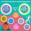 Outdoor Flying Disc 175g,Adult Sport Disc Set for Competitive and Pro Players,Flying Disc Set Includes 1 Glow in The Dark Flying Disc for Beach Pool Game, Camping and Backyard (6 Color Set)