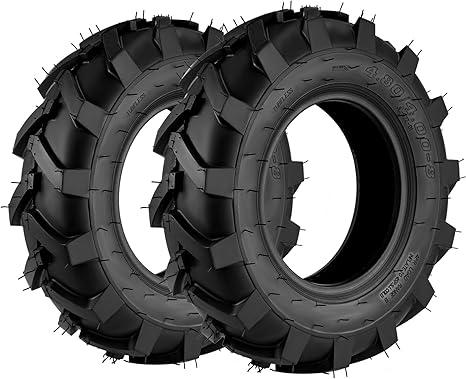 Upgraded 4.80/4.008 Tires Tubeless, 4.80x4.008" Tractor Turf Tires Replacement for Lawn Mower, Garden Cart, Golf Cart and Turf, 2Pack