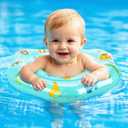 Baby Swimming Floats with Adjustable Seat,PVC Double-Layer Inflatable Baby Infant Pool Floats for Toddlers
