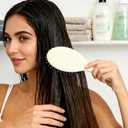 Boar Bristle Hair Brush -boar bristles + nylon pins Smoothes & Detangles All Hair Types, Hairbrush for Women, Men & Kids, Distributes Oils for Natural Shine & Stimulates Scalp