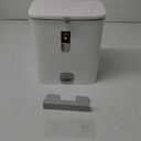 Sooyee Trash Can with Lid,2.4 Gallon Small Trash Can,Hanging or Standing Plastic Compost Bin for Cupboard/Bedroom/Office/Camping/Kitchen/Bathroom,Waste Basket,White (With Inner Barrel)