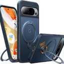 TORRAS 360 Spin Magnetic Stand for Google Pixel 9 Pro XL case, 12FT MilGrade Drop Protection, Compatible with Magsafe, Slim Google Pixel 9 Pro XL Phone Case with Kickstand, Black