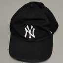 47 Brand MLB Black White Primary Logo Clean Up Adjustable Baseball Cap Hat, Adult One Size Fits All