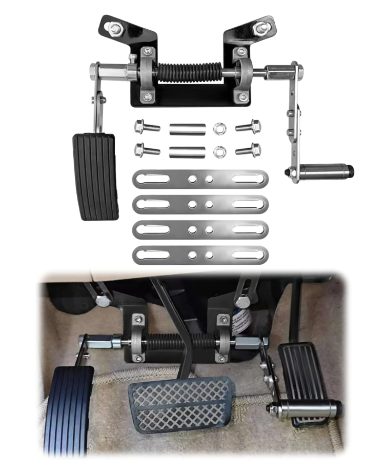 Adjustable Left Foot Accelerator Pedal for Handicap Driving - Easy Up & Switch with Right Foot - Foldable & Fits Automatic Transmission Vehicles